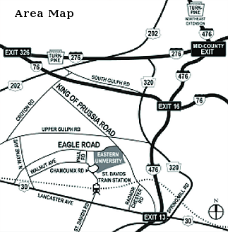 Eastern Univ Area Map